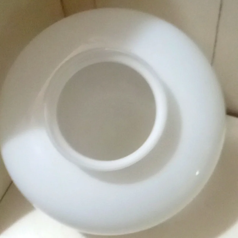 White Glass school house Ceiling Light Shade from the 90's